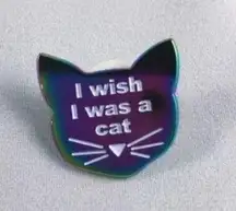 I Wish I Was A Cat Rainbow Pin