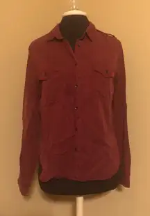 Maroon soft button up ❤️
