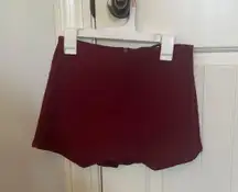 Burgundy Skort