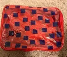 Liz Claiborne red cosmetic bag