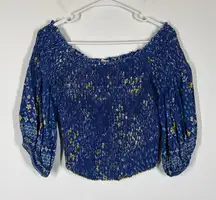 Poupette St Barth Ariel Smocked Crop Top Size M/L