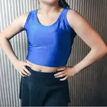 Vintage Shiny Cropped Tank Top