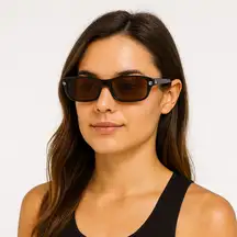 Saks Fifth Avenue Tortoise Frame Sunglasses Brown Lens