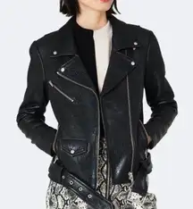 VEDA Jayne Biker Leather Jacket