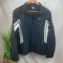 Nike Vintage Black & White Zip Close Colorblock Athleisure Athletic Sport Jacket