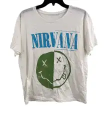 Nirvana Crew Neck Smiley Tee XL New