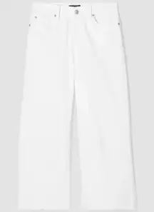 NWOT EILEEN FISHER Organic Cotton Denim Wide-Leg Jean White SZ-2X