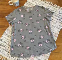 Bobbie Brooks Coffee Sleep Top Size Large