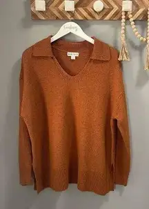 NWOT Ava & Viv burnt orange V-neck sweater Size 1X