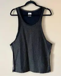 ZARA | Black & Gold Metallic Sparkle Muscle Tank Top Sz M
