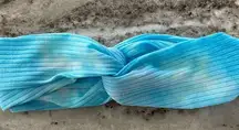 Blue tie dye headband