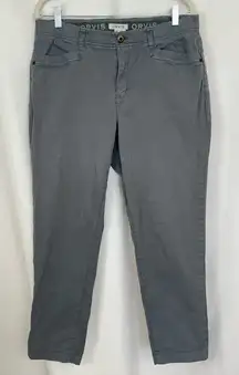 Orvis Ankle Pants Womens Size 14‎ Stretch Pull On Pockets Casual Gray