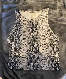 snakeskin workout top