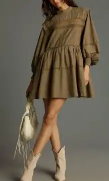 Anthropologie Pilcro Mock-Neck Swing Mini Dress, Size M