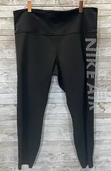 Nike Air Womens 1X Leggings Black Dri-Fit High Rise 7/8 Length Pockets Athletic