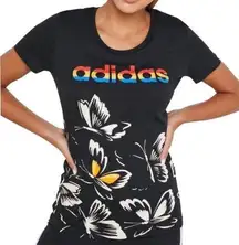 Adidas X Farm Rio Butterfly Rainbow Graphic T-Shirt Size Small