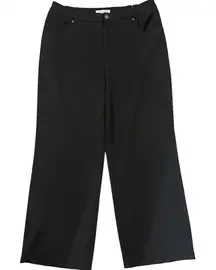 Christopher & Banks Women’s‎ Black Wide-Leg Flat-Front Pants Size Petite 12