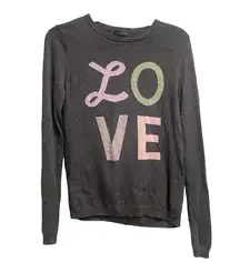 The Limited Gray Love Sweater Size Small Basic Casual Minimalistic