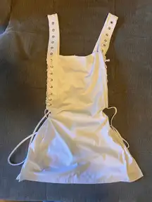 White fox mini dress