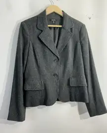 Womans Rafaella Lined Blazer 10 Black 2 Button Front Close