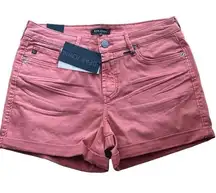 Dear John American Classic Coral Pink Denim Rolled Jean Shorts Womens 29