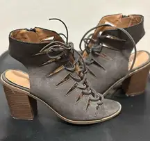 Worn once lace up heels