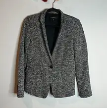 Talbots  grey and black marled blazer jacket