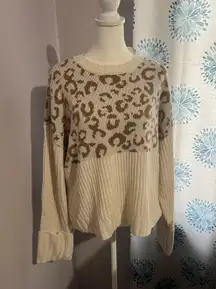 Leopard Knitted Sweater size XL