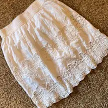 Grace Elements cotton lined white skirt ladies size M