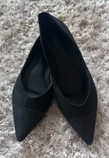 Pointed Black Flats
