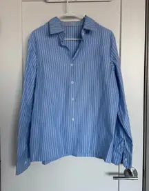 Blue Striped set shirt & shorts