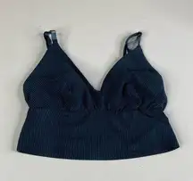 Commando Longline Bralette Blue Striped Size Small/Medium