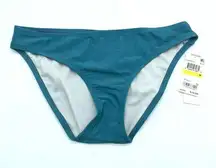 Hula Honey Solid Bikini Bottom Brief Basic Blue M