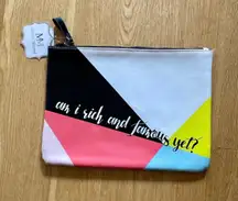 Graphic ColorBlock Makeup Cosmetic Bag