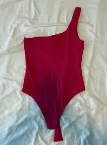 Aritzia Babaton Contour One-shoulder Bodysuit Pink