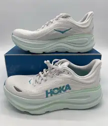 Hoka One Bondi 9 Womens Size 10 B Frost Cielo Blue Running Sneakers 1162012 FTCL