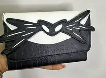Women's Fold over  Wallet Rectangle Nightmare Before Christmas‎ Jacks Bat Bowtie