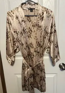 Victoria's Secret Leopard Print Satin Robe