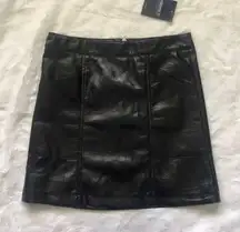 NWT vinyl body con skirt