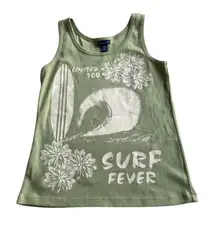 Limited Too Vintage Y2k green ribbed tank top size XXL EUC