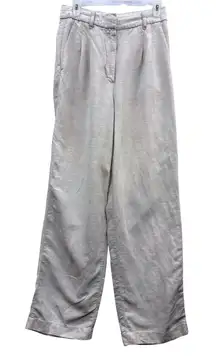 Wilfred Aritzia Women's Effortless Pant Linen Blend Wide Leg Pleated Size 8