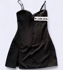 I.AM.GIA Black Corset Mini Dress