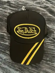 Von Dutch Black and Yellow Cap