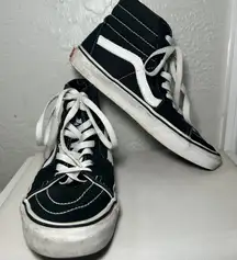 Vans Sk8-Hi Black Sneakers Women's High‎ Top Skate Shoes Classic Style Size 8