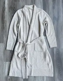 Soft Surroundings‎ Belted Robe Womens Beige Cream Soft Cozy Thick Belted Sz L