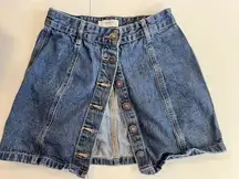 Forever 21 Blue Jean Skirt Button Front Denim Women’s Jr‎ Size Small Y2K Mini
