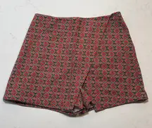 Hollister Red Patterned Women's skort.