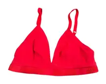 Calvin Klein Triangle Bralette in Red, Size L