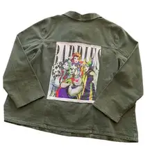 Via Penny Lane Reworked Apparel | Disney Villain Baddies Green Denim Jacket 1X