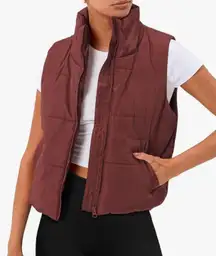 Maroon Puffer Vest 